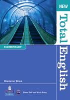 New Total English Elementary. Students&#039; Book (with Active Book CD-ROM) &amp; MyLab