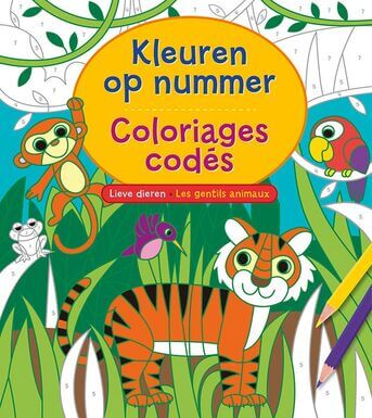 Kleuren op nummer - Lieve dieren / Coloriages codés - Les gentils animaux