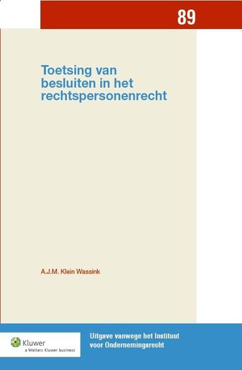 Toetsing van besluiten in het rechtspersonenrecht (e-book)