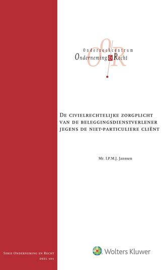 De civielrechtelijke zorgplicht van de beleggingsdienstverlener jegens de niet-particuliere cliënt (e-book)